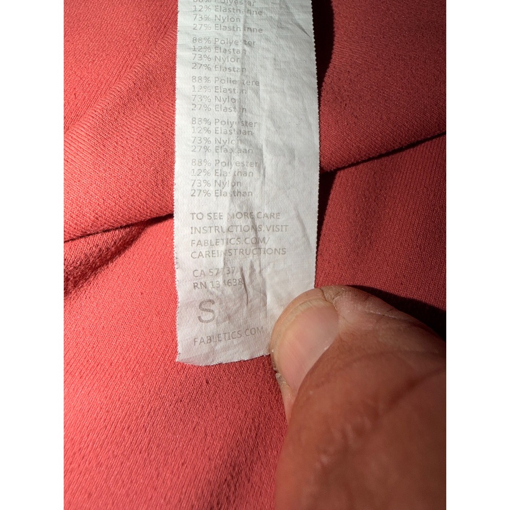 Fabletics PowerHold High Waisted Leggings Red Lattice Back Size S (676) - Picture 5 of 7